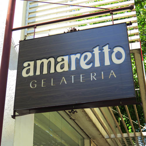 placas amaretto gelateria