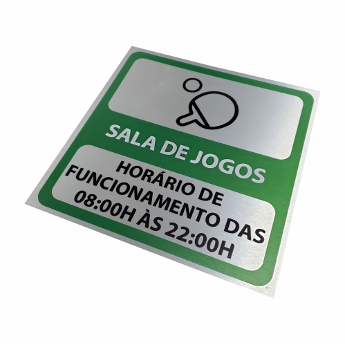 placa aco inox escovado hotel caldas novas