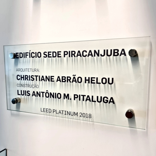 placa inauguracao edificio piracanjuba